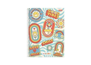 Caderno Universitário 15 Matérias Joyful Mind Foroni Good Vibes