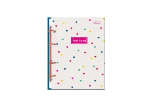 Caderno Argolado Feel Good Cadersil C/80 Folhas Coloridas