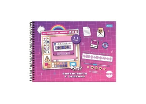 Caderno Cartografia E Desenho Fuzy Roxo Foroni 80F