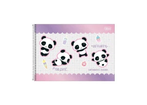 Caderno Cartografia E Desenho Panda Lovely Friend Tilibra Too Cute