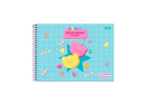 Caderno Cartografia E Desenho Sugar Rush Strawberry Foroni