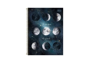 Caderno Colegial 10 Matérias Magic Moon Tilibra