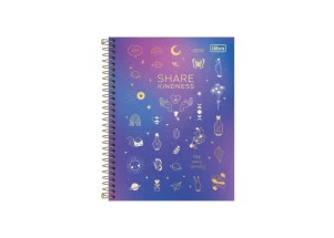 Caderno Colegial 10 Matérias Doodles Roxo Tilibra