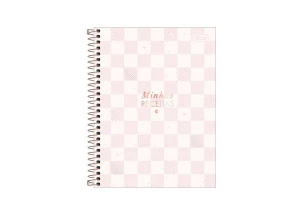 Caderno De Receitas Capa Dura Soho Vichy Rosa Tilibra 80Fls