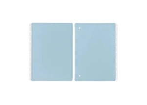 Caderno Inteligente Capa e Contracapa Grande Azul Pastel