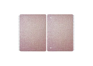 Caderno Inteligente Capa e Contracapa Grande Let's Glitter Rose