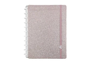 Caderno Inteligente Grande Let's Glitter Rose