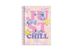 Caderno Stitch Universitário 10 Matérias 160F Foroni Just Chill