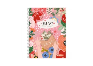 Caderno Universitário 15 Matérias Happy Like It Foroni