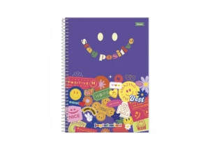 Caderno Universitário 15 Matérias Positive Joyful Mind Foroni