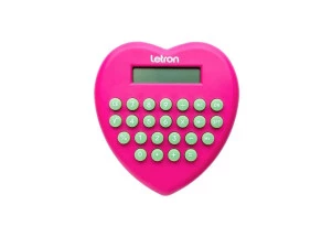 Calculadora Coração Rosa 8 Dígitos Letron