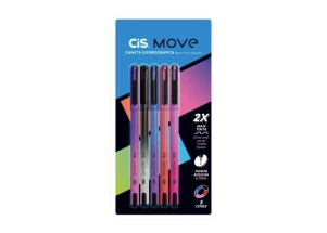 Caneta Esferográfica Cis Move Kit C/5