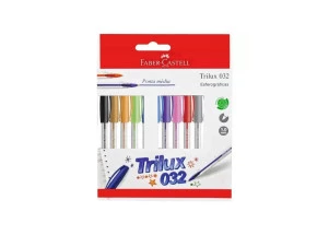 Caneta Esferográfica Faber-Castell Trilux Colors Kit C/10