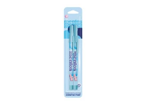 Caneta Esferográfica Mentos Compactor Pop Azul Blister C/2