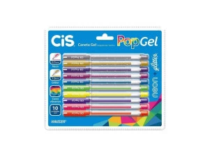 Caneta Gel Cis Pop Gel 10 Cores