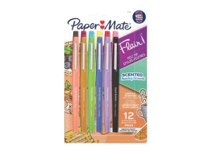 Kit 12 Canetas Hidrográfica Flair Com Cheirinho Média 07mm Papermate