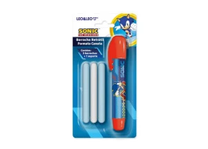 Caneta Borracha Retrátil Sonic Leo&Leo C/3