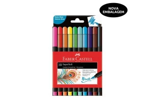 Caneta Brush SuperSoft Faber Castell 10 cores