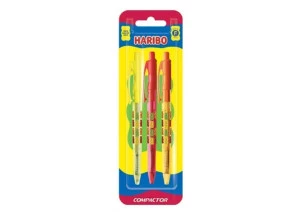 Caneta Esferográfica Retrátil Haribo Vip Compactor Azul Blister C/3