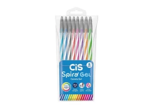 Caneta Gel Cis Spiro 0.7mm C/ 8 Cores