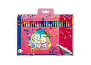 Caneta Ponta Fina Staedtler Triplus Fineliner 20 Cores + 5 Edição Limitada Aniversário