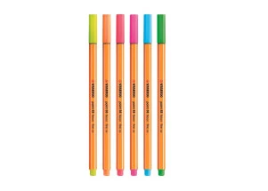 Caneta Stabilo Fine Pen Point 88 Cores Neon