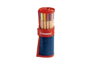 Caneta Stabilo Point 88 Fineliner Extrafina Rollerset Estojo c/ 25 cores