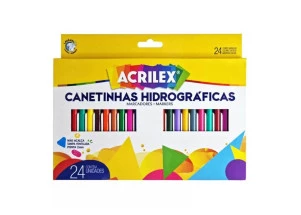 Canetinha Hidrográfica Acrilex 24 Cores