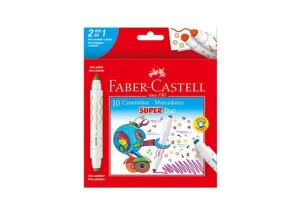 Canetinha Hidrográfica Faber-Castell 2 Pontas Super Duo Carimbo