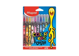 Canetinha Hidrográfica Maped Color Peps Monster 12 Cores