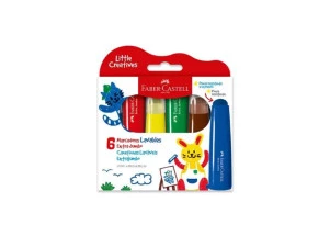 Canetinha Hidrográfica ExtraJumbo Little Creatives Faber Castell 6 Cores