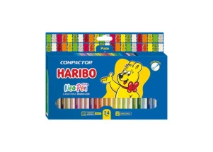 Canetinha Hidrográfica Neo-Pen Mirim Haribo 24 Cores Compactor