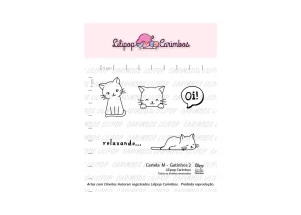 Cartela de Carimbos M - "Gatinhos 2" - Lilipop Carimbos