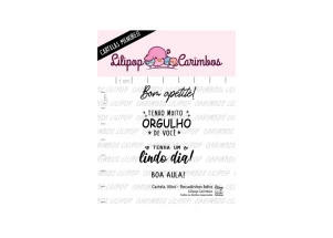 Cartela de Carimbos Mini - "Recadinhos fofos" - Lilipop Carimbos