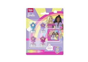Carimbo Decorado Barbie 4Un + Almofada Tris