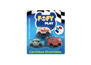 Carimbo Escolar Carrinhos Fofy Play 3 Un