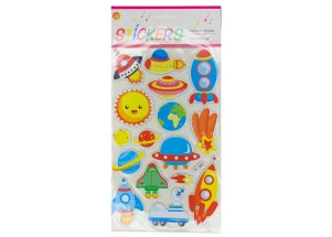 Cartela De Adesivos 3D Cartoon Sol Kit
