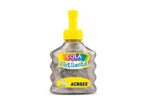 Cola Cintilante Acrilex 95G Prata