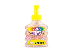 Cola Confetti Acrilex 95G Tuti-Frutti