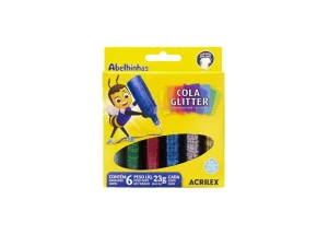 Cola Glitter Acrilex 6 Cores