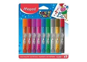 Cola Glitter Colorida Color'Peps Blister 9 Cores Maped