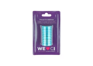 Discos + Elástico G Caderno Inteligente Azul Metálico