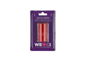 Discos + Elástico G Caderno Inteligente Vermelho