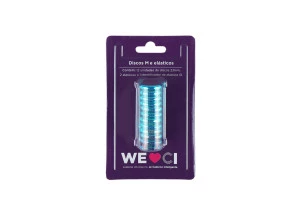 Discos + Elástico M Caderno Inteligente Azul Metálico
