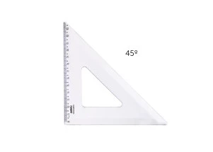 Esquadro Escolar 45 Graus New Line Waleu