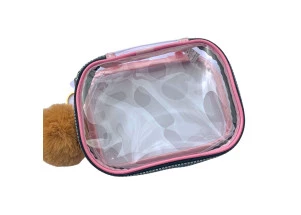 Estojo Box Rosa Pastel Transparente Cristal Sem Aba Fizz