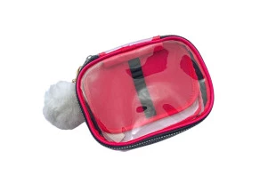 Estojo Box Rosa Transparente Cristal Com Aba Fizz