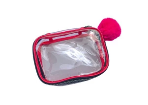 Estojo Box Rosa Transparente Cristal Sem Aba Fizz