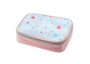 Estojo Necessaire Box Pompom Coração BRW