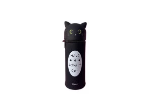 Estojo Silicone Vertical Gatinho Preto VMP